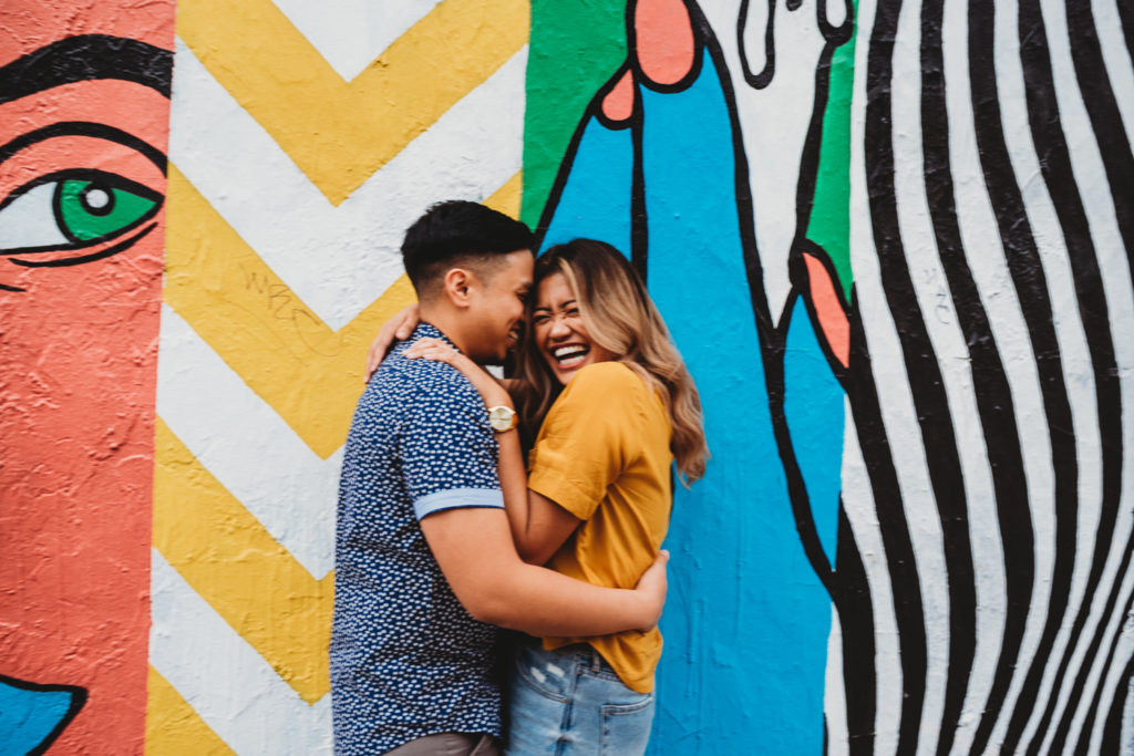 logan square engagement, logan square chicago engagement, logan square murals, logan square, chicago mural engagement, chicago colorful mural engagement, chicago engagement photographer, chicago engagement photography