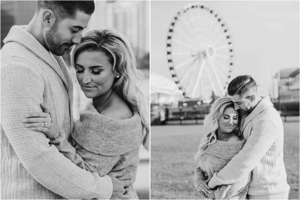 chicago olive park engagement, chicago engagement photography, chicago engagement photographer, unique chicago engagement, chicago engagement photo locations, candid chicago engagement photo, navy pier engagement, chicago theatre engagement photo