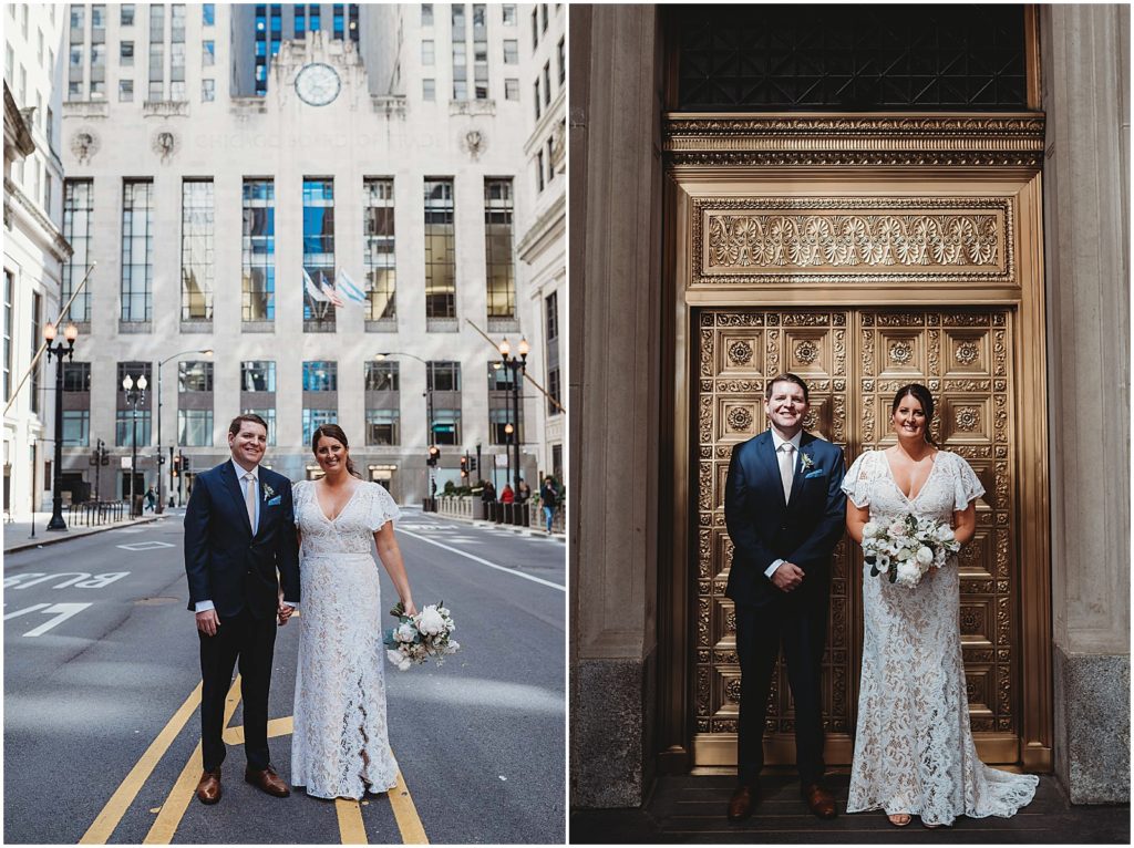 chicago board of trade wedding photo