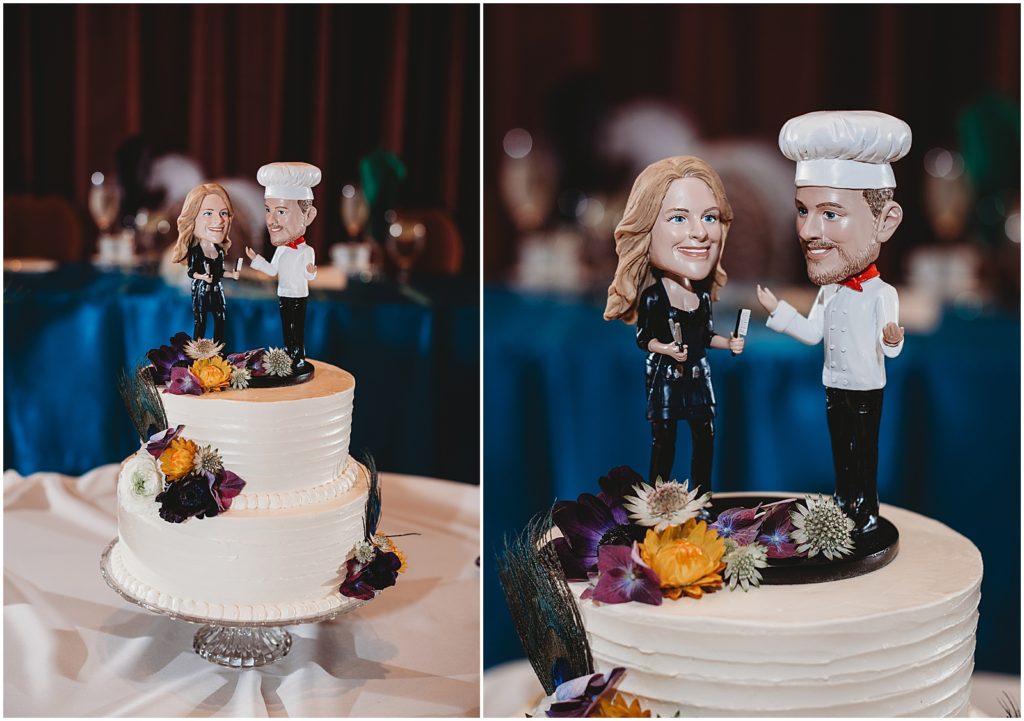 bobblehead cake topper, personalized cake topper, bride groom bobblehead
