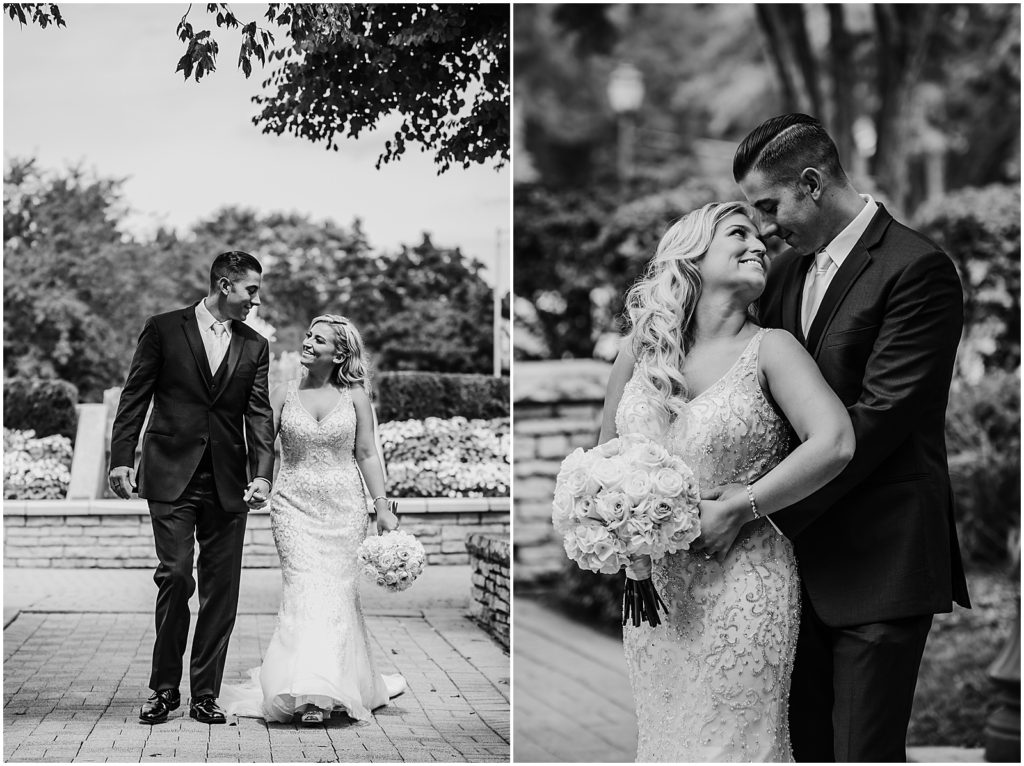 black and white bride groom photo