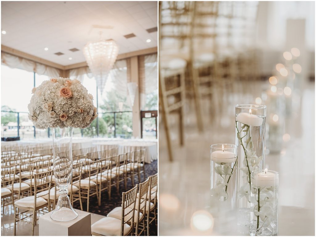 pastel rose wedding decor, mount prospect wedding