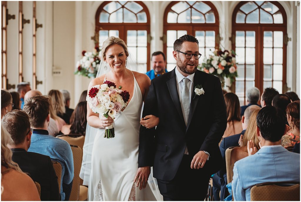 bride groom exit photo, unique chicago wedding photography