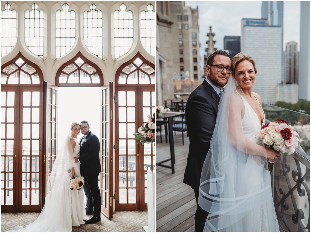 university club of chicago wedding, university club of chicago rooftop