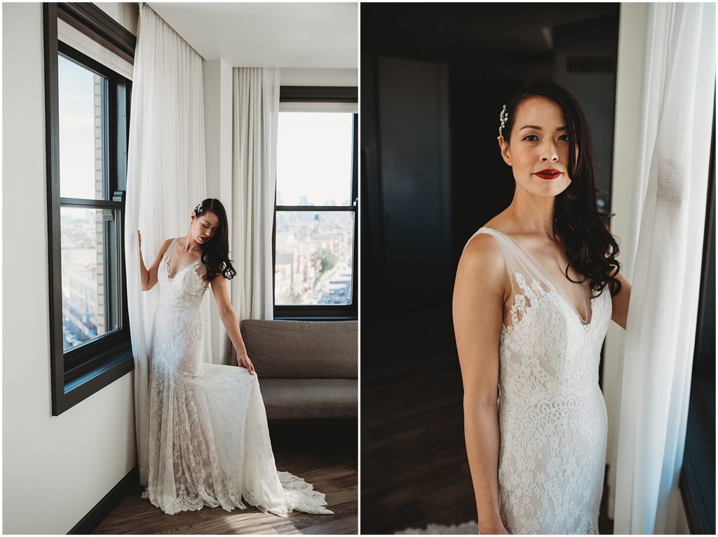 Bride portrait at The Robey Hotel Chicago